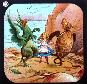 Alice in Wonderland - magic lantern slide